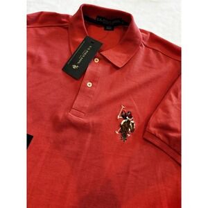 NWT Men's US Polo Assn MULTI COLOR BIG LOGO SOLID POLO SHIRT Large White Size XL